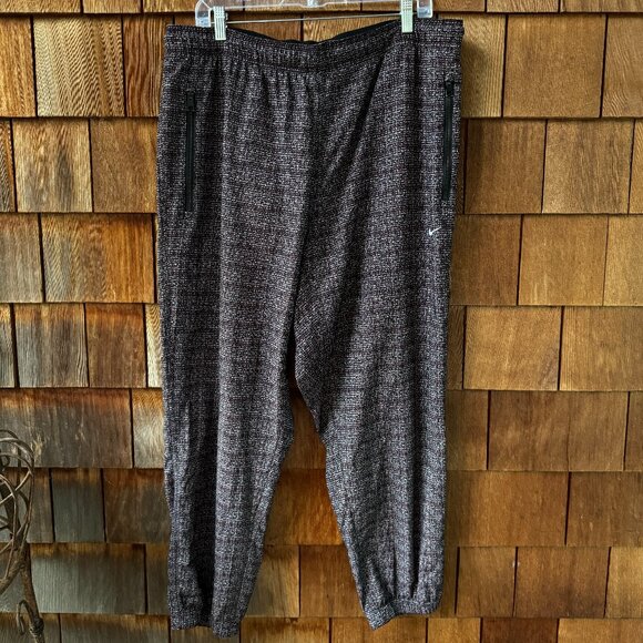 EUC NIKE Made In Italy Black/Wine Print Joggers by NikeLab in Men's XXL - Picture 1 of 11